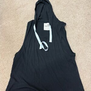 Hollister Black Sleeveless Hoodie